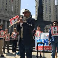 Ravi Ragbir at Foley Square with supporters, after his hearing before the U.S. Court of Appeals for the Second Circuit on Aug. 14, 2018.