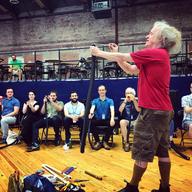 Mark Stewart demonstrating music from vacuum tubes