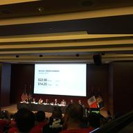 A Taxi and Limousine Commission Hearing over creating a minimum payment for app based drivers.