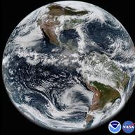 This image provided by NOAA/NASA on Thursday, May 31, 2018 shows the Earth’s western hemisphere at 12:00 p.m. EDT on May 20, 2018 