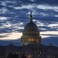 Dawn arrives at the Capitol in Washington, as the partial government shutdown enters day 18, Tuesday, Jan. 8, 2019