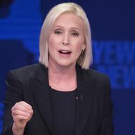In this Oct. 25, 2018 file photo, Sen. Kirsten Gillibrand, D-N.Y., speaks during the New York Senate debate hosted by WABC-TV, in New York. 