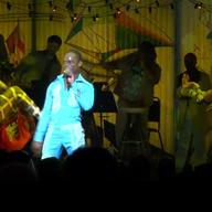 Sahr Ngaujah as Fela Kuti and the Broadway cast of FELA!