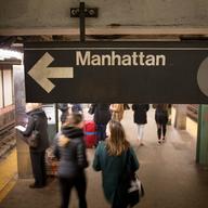 L train at Bedford Avenue station, Williamsburg, Brooklyn