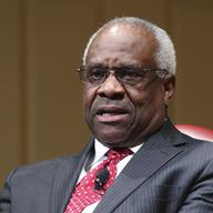 Associated Justice Clarence Thomas speaks during an event at the Library of Congress in Washington, Thursday, Feb. 15, 2018.