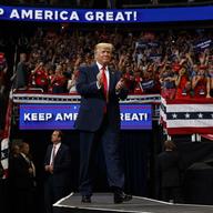 President Donald Trump arrives to speak at his re-election kickoff rally at the Amway Center, Tuesday, June 18, 2019, in Orlando, Fla.
