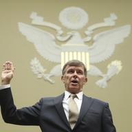 Acting Director of National Intelligence Joseph Maguire is sworn in before testifying before the House Intelligence Committee on Capitol Hill in Washington, Thursday, Sept. 26, 2019.