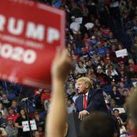 President Donald Trump speaks during a campaign rally in Lexington, Ky., Monday, Nov. 4, 2019.