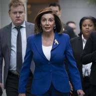 Speaker of the House Nancy Pelosi, D-Calif., arrives to meet with other House Democrats on the morning following Iranian attacks on bases in Iraq housing U.S. troops, at the Capitol in Washington.