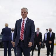 White House national security adviser Robert O'Brien arrives at Miami International Airport on Friday, July 10, 2020, as he joins President Donald Trump on a trip to Florida. 