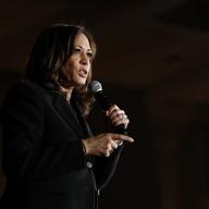 2020 Democratic presidential candidate Sen. Kamala Harris speaks during a town hall meeting at the University of Iowa, Wednesday, April 10, 2019, in Iowa City, Iowa. 