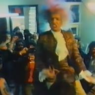 Austrian pop singer Falco, in the video for 'Rock Me Amadeus'