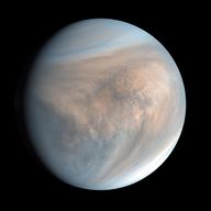 An image of Venus, made with data recorded by Japan’s Akatsuki spacecraft in 2016.