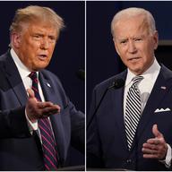 A split screen picture of President Donald Trump and former Vice President Joe Biden
