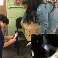 Leslie and her aunt pick up Queenie from the Animal Care Center in Manhattan. 