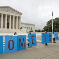  In this June 18, 2020, file photo, Deferred Action for Childhood Arrivals (DACA) students gather in front of the Supreme Court in Washington.