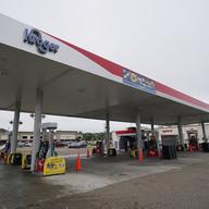 Safety cones block access to the fuel pumps at this closed Kroger fuel station, Wednesday, May 12, 2021, in Jackson, Miss.