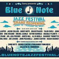 Poster for the 2021 Blue Note Jazz Festival, Grand Reopening, June 15-August 15, 2021.