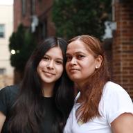 Radio Rookie Guadalupe Ortega poses for a photo with her mother, Rosalia, in Queens.