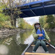 Victoria Toro of the Bronx River Alliance pilots a canoe in the Bronx River