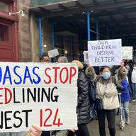 A small group of Harlem residents protested a new overdose prevention center that opened in the neighborhood on December 11. Most said they supported the center's harm reduction mission but worried Ha