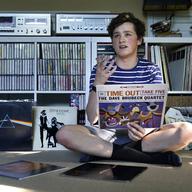 Will Emanuel discusses his interest in vinyl records at his home, Thursday, May 27, 2021, in Falmouth, Maine.