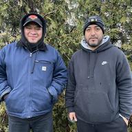 Serjio and Rudy of the Uptown Fishing Crew near their secret fishing spot in the Bronx. 
