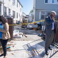 A photo of widespread damage after the remnants of Ida flooded sections of Queens