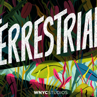  A small child walks through a multi-color forest with big leaves, and a triumphant “Terrestrials” logo, while illuminating the forest with their flashlight. 
