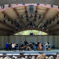 Davóne Tines (center) and members of AMOC (American Modern Opera Company) at 2022 Ojai Music Festival