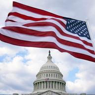 The U.S. Flag flies at the Capitol in Washington, Monday, Feb. 6, 2023.