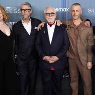 Sarah Snook, from left, Alan Ruck, Brian Cox, Jeremy Strong and Kieran Culkin attend the premiere of HBO's 'Succession' season four at Jazz at Lincoln Center on March 20, 2023, in New York. 