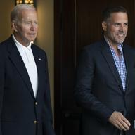 President Joe Biden and his son Hunter Biden leave Holy Spirit Catholic Church in Johns Island, S.C., after attending a Mass on Aug. 13, 2022.