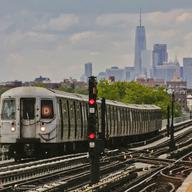 This Wednesday June 21, 2017 file photo shows a Metropolitan Transportation Authority (MTA) subway train above ground in the Brooklyn borough of New York.