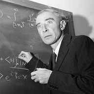 Dr. J. Robert Oppenheimer, creator of the atom bomb, is shown at his study at the Institute for Advanced Study, in Princeton, N.J., Dec. 15, 1957.