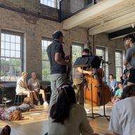 Ken Thomson (reeds) performs alongside Fellows Abrielle Scott (flute) and JP Bernabe (bass)