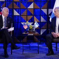 President Joe Biden speaks as he meets with Israeli Prime Minister Benjamin Netanyahu, Wednesday, Oct. 18, 2023, in Tel Aviv.