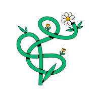 Illustration of A Flower Twisted And Knotting Itself