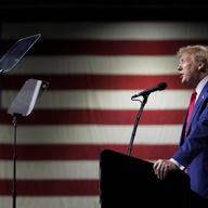 Former President Donald Trump speaks during a rally Sunday, Dec. 17, 2023, in Reno, Nev.