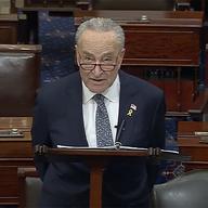 In this image from video provided by Senate TV, Senate Majority Leader Chuck Schumer, D-N.Y., speaks on the Senate floor at the Capitol in Washington, March 14, 2024. 