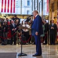 Former President Donald Trump speaks during a news conference at Trump Tower, Friday, May 31, 2024, in New York.