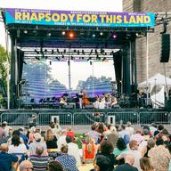 Pianist Lara Downes performs with bassist Christian McBride at an outdoor concert WNYC broadcast live from beneath the iconic Brooklyn Bridge.