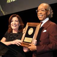 Governor of New York Kathy Hochul and Reverend Al Sharpton attend the 2024 National Action Network's Triumph Awards on September 30, 2024 in New York City.