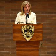  NYPD Commissioner Jessica Tisch speaks during a press conference on April 02, 2025 in New York City. 