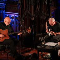 Skúli Sverrisson (L) and Bill Frisell (R)