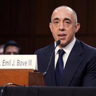  Emil Bove, President Donald Trump's nominee to be U.S. Circuit Judge for the Third Circuit, testifies during his Senate Judiciary Committee nomination hearing in the Hart Senate Office Building on Ju