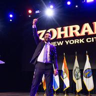 Democratic New York City mayoral candidate Zohran Mamdani delivers remarks at his election night watch party at the Brooklyn Paramount Theater on November 04, 2025 in the Brooklyn borough in New York