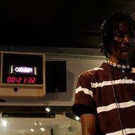 Janka Nabay performs songs with his band in the studio.