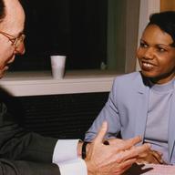 Condoleezza Rice with Mad About Music host Gilbert Kaplan.