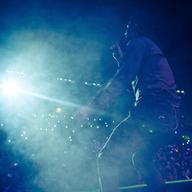 Maroon 5 performing live in Lima, Peru in August 2012.